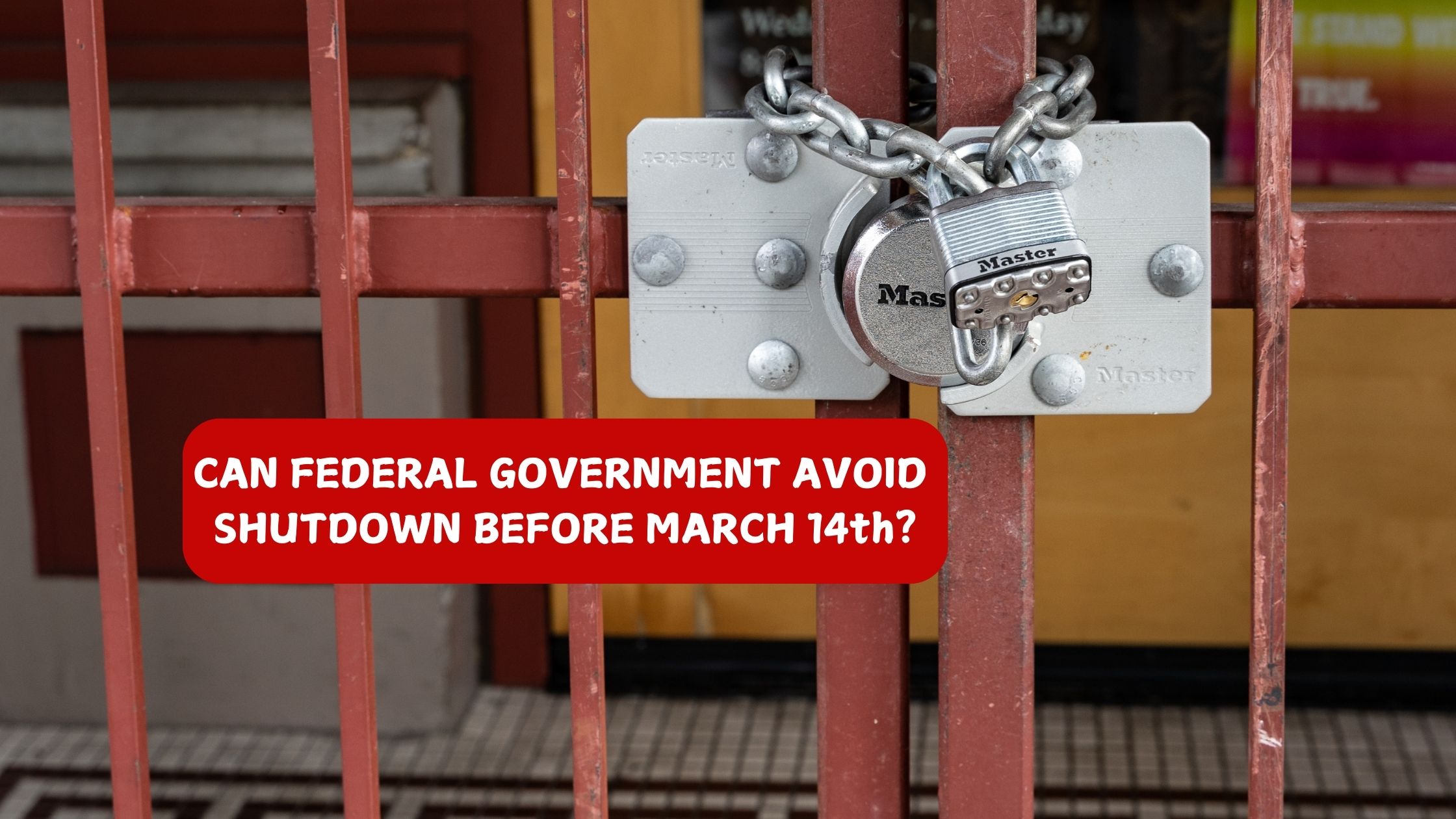 When is federal government shutdown deadline?